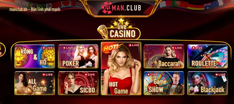 Sảnh LiveStream Casino ManClub Đỉnh Cao Sòng Bài Trực Tuyến Cho Mọi Game Thủ