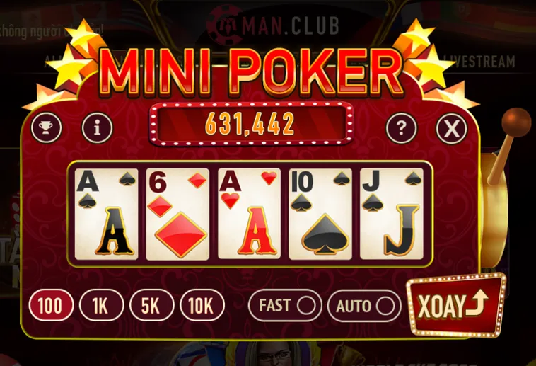 Chinh Phục Minigame Mini Poker Tại ManClub Trải Nghiệm Giải Trí Đỉnh Cao