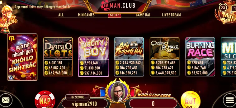 Kho Trò Chơi Hấp Dẫn Tại Sảnh Nổ Hũ ManClub Đẳng Cấp Nhất