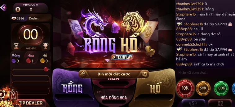 Chinh Phục Rồng Hổ Livestream Tại ManClub Với Phần Thưởng Khủng Mỗi Ngày